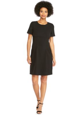 Petite Short Sleeve Dress in Modern Crepe | THE LIMITED