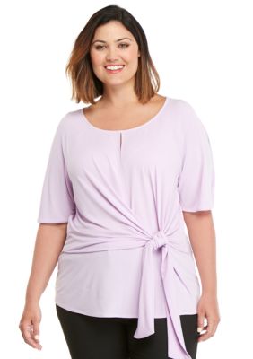 Plus Size ITY Side Tie Top | THE LIMITED