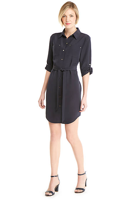 Roll Sleeve Shirt Dress | THE LIMITED