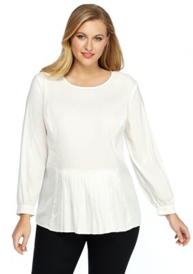 satin peplum blouse